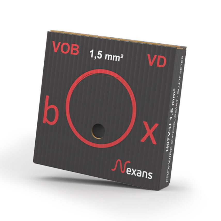 NEXANS VD-draad zwart H07V-U 1.5mm2/100mtr.