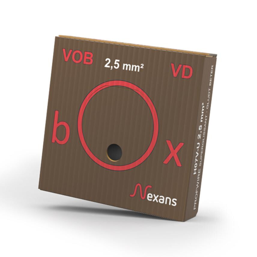 NEXANS VD-draad bruin H07VU 2.5mm2/100mtr.