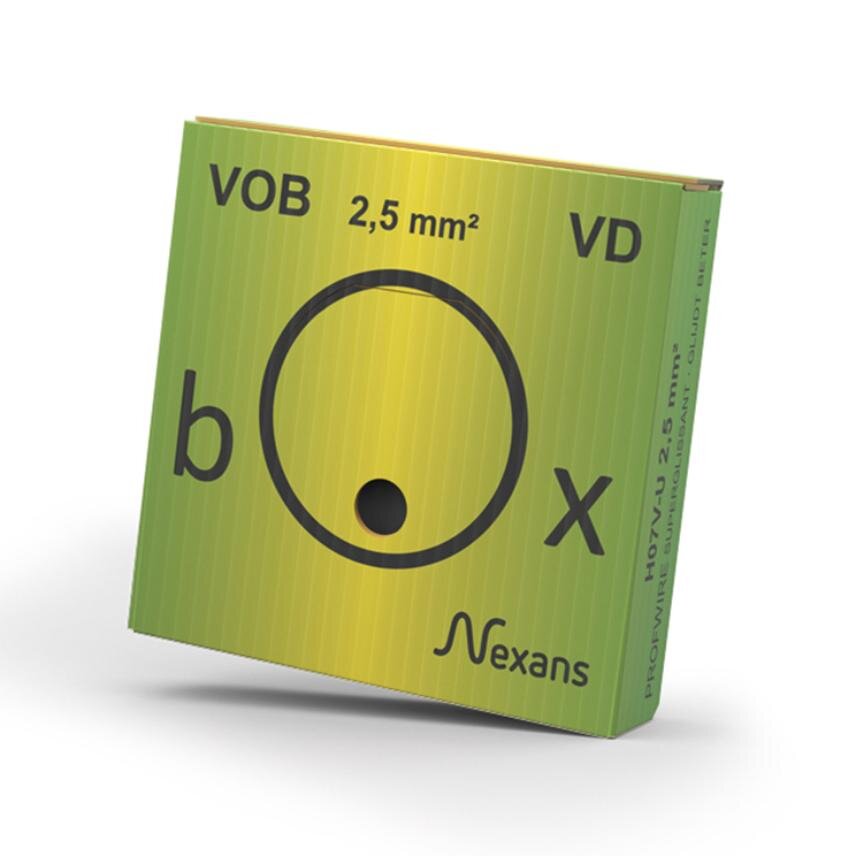 VD-draad groen/geel H07V-U 2.5mm2/100mtr