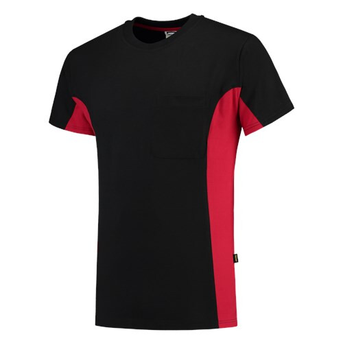 TRICORP T-shirt borstzak 102002 zwart/rood 5XL