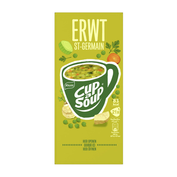 Cup a soup 21 zakjes erwten