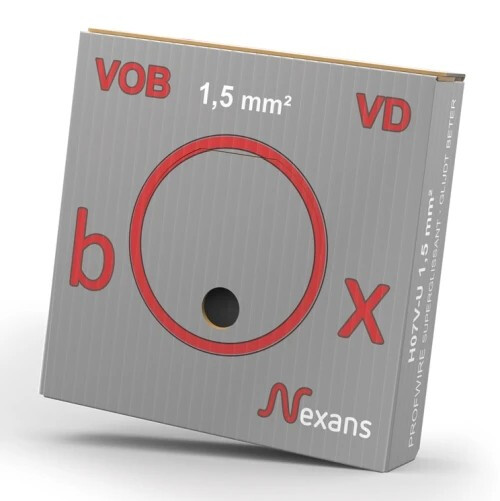 NEXANS VD-draad grijs H07V-U 1.5mm2/100mtr.