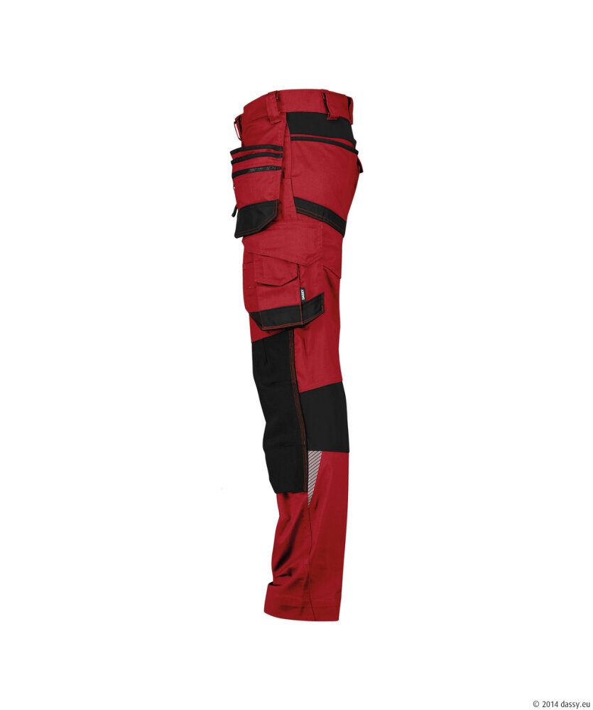 DASSY FLUX NEXT Werkbroek rood/zwart 46