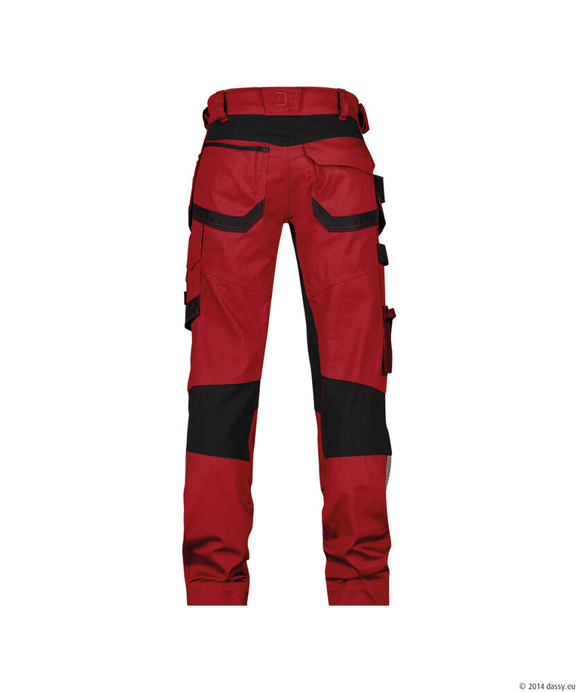 DASSY FLUX NEXT Werkbroek rood/zwart 46