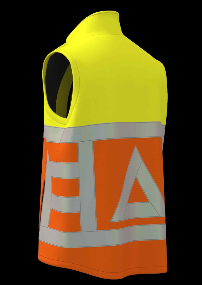 Bodywarmer softshell oranje/geel 4XL