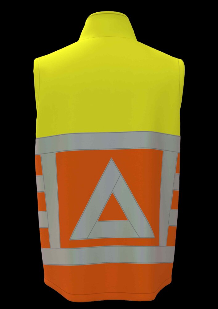 Bodywarmer softshell oranje/geel 4XL