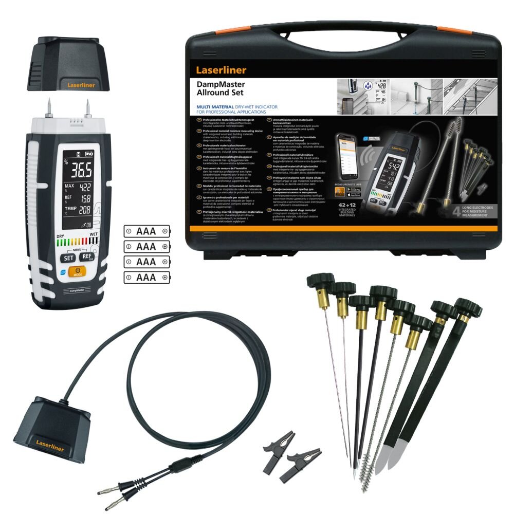 LASERLINER Materiaalvochtigheidsmeter DampMaster ALLROUND SET