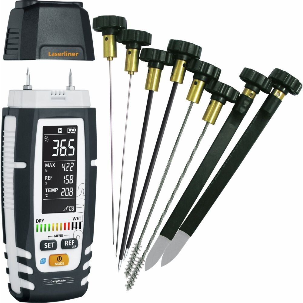 LASERLINER Materiaalvochtigheidsmeter DampMaster ALLROUND SET