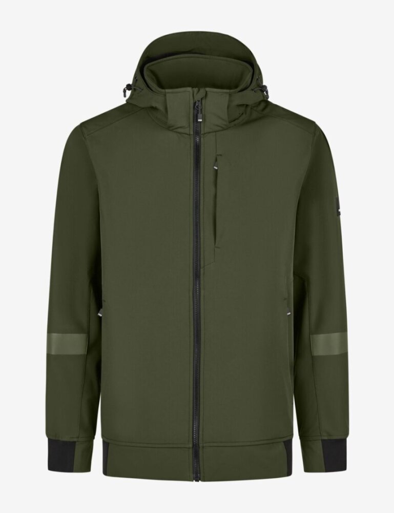 FHB FALKO Softshelljas olijfgroen 5XL