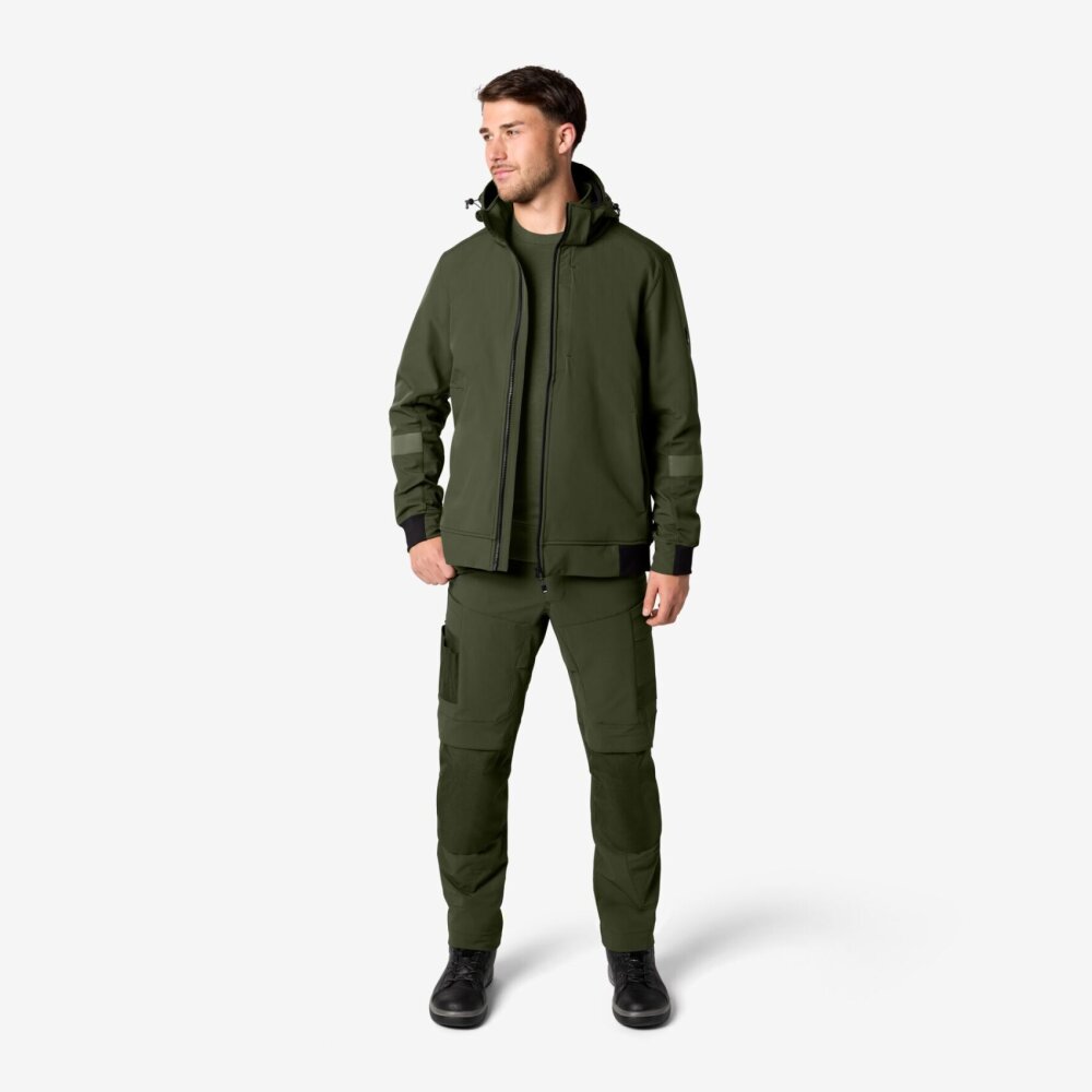 FHB FALKO Softshelljas olijfgroen 5XL