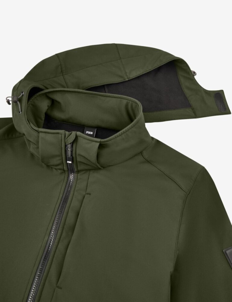 FHB FALKO Softshelljas olijfgroen 5XL