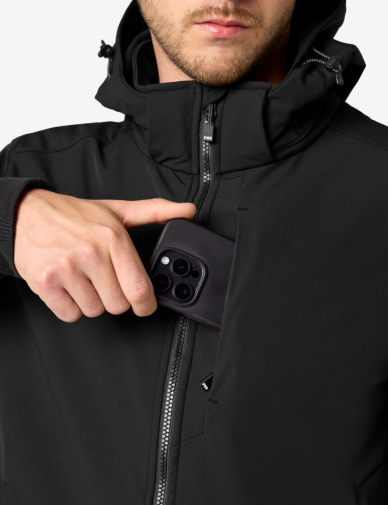 FHB FALKO Softshelljas zwart XL