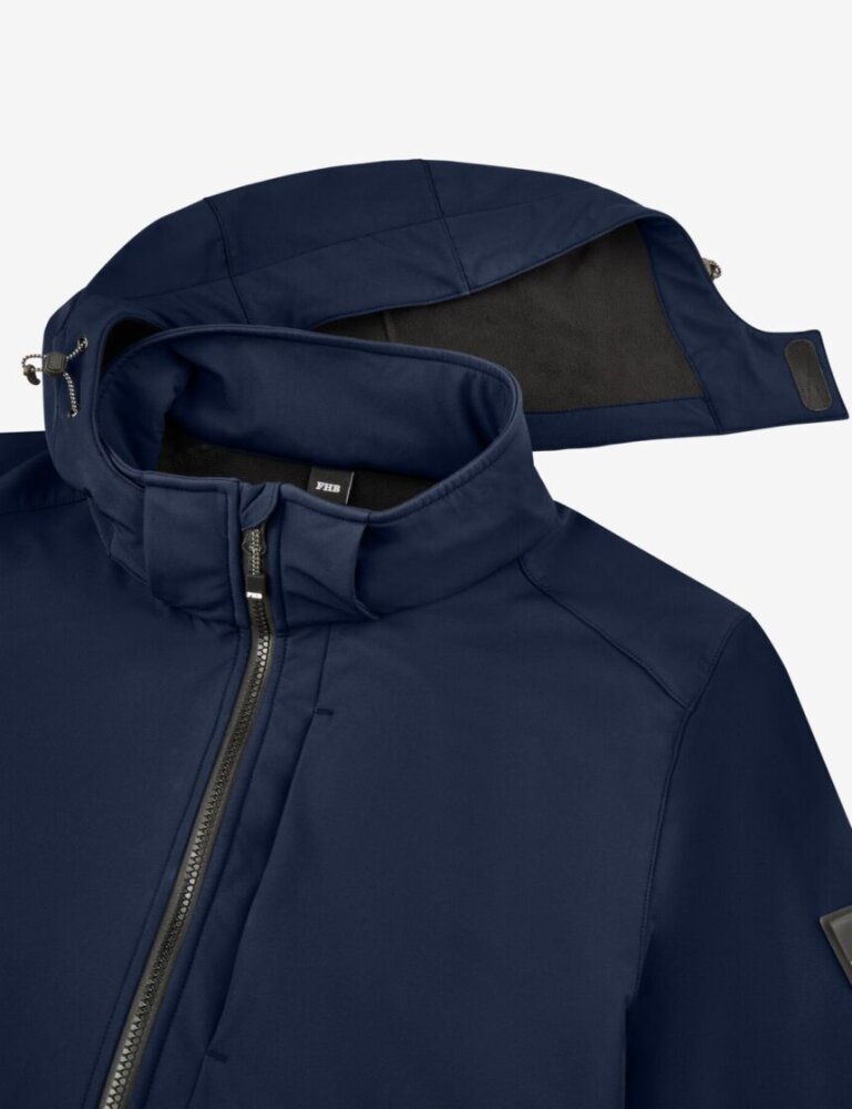 FHB FALKO Softshelljas marineblauw 4XL