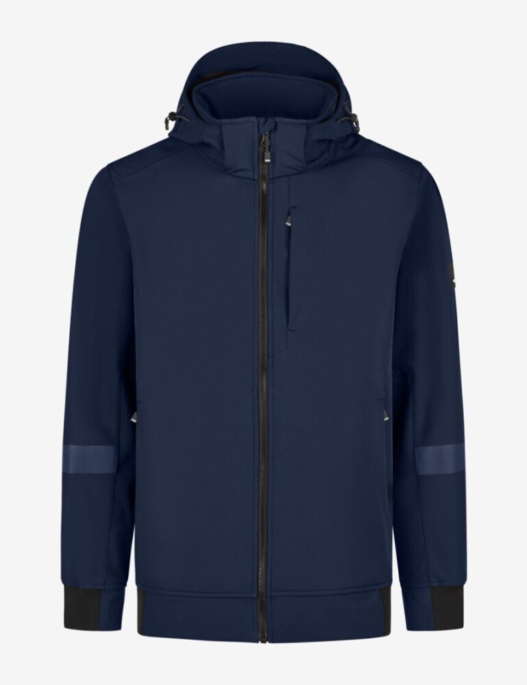 FHB FALKO Softshelljas marineblauw 4XL