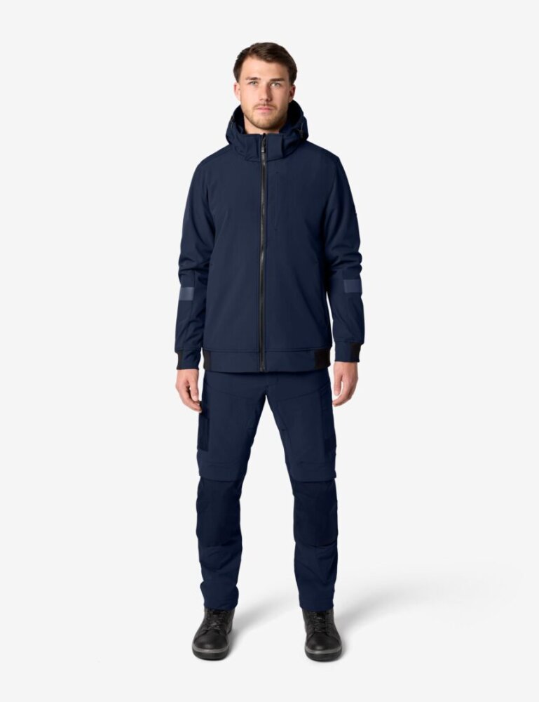 FHB FALKO Softshelljas marineblauw 4XL