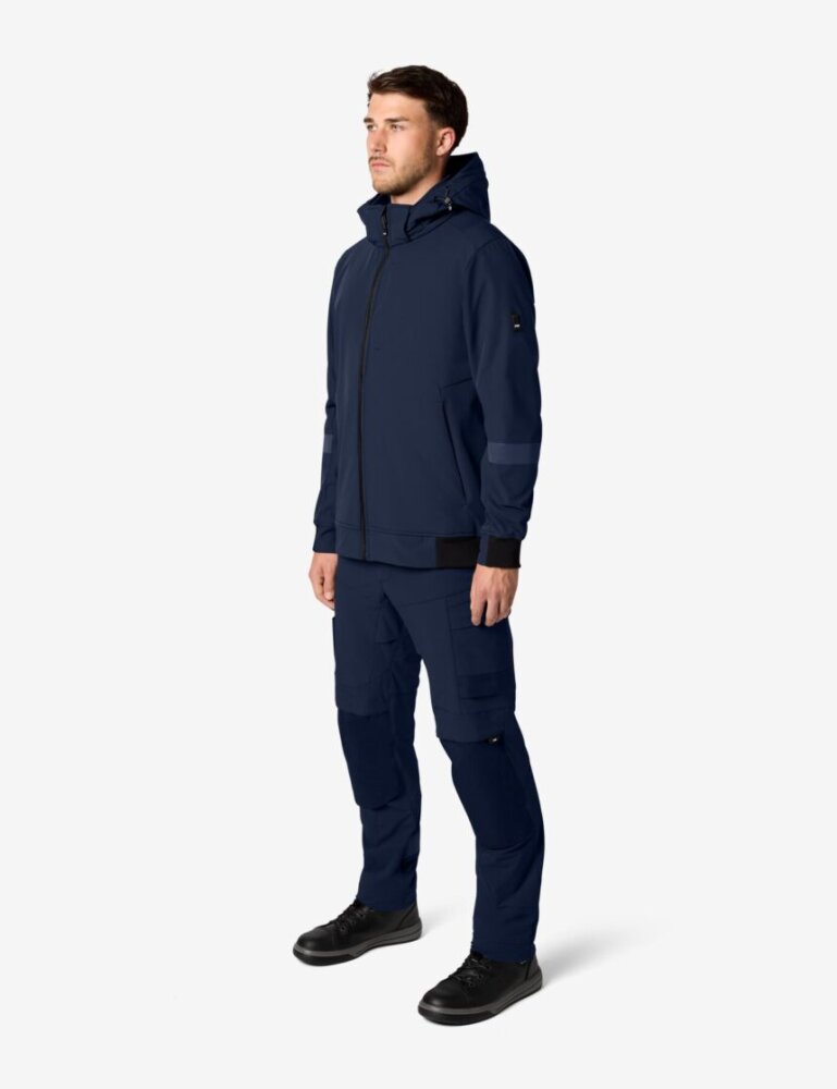 FHB FALKO Softshelljas marineblauw 4XL