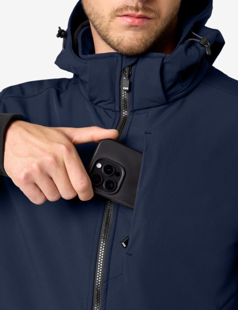 FHB FALKO Softshelljas marineblauw 4XL