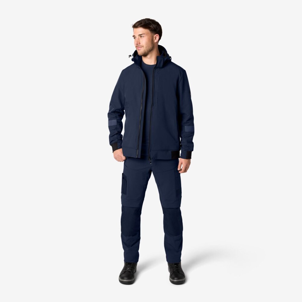 FHB FALKO Softshelljas marineblauw 4XL