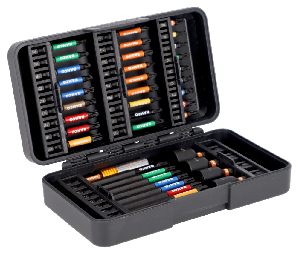 BAHCO IMPACT BITSET 40 DELIG GEKLEURD IN BOX 66IM/40C-1