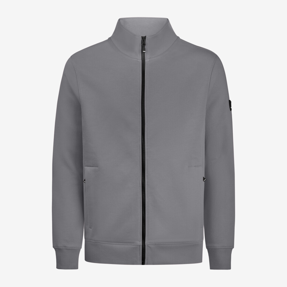 FHB EUGEN Sweatjack zip grijs S