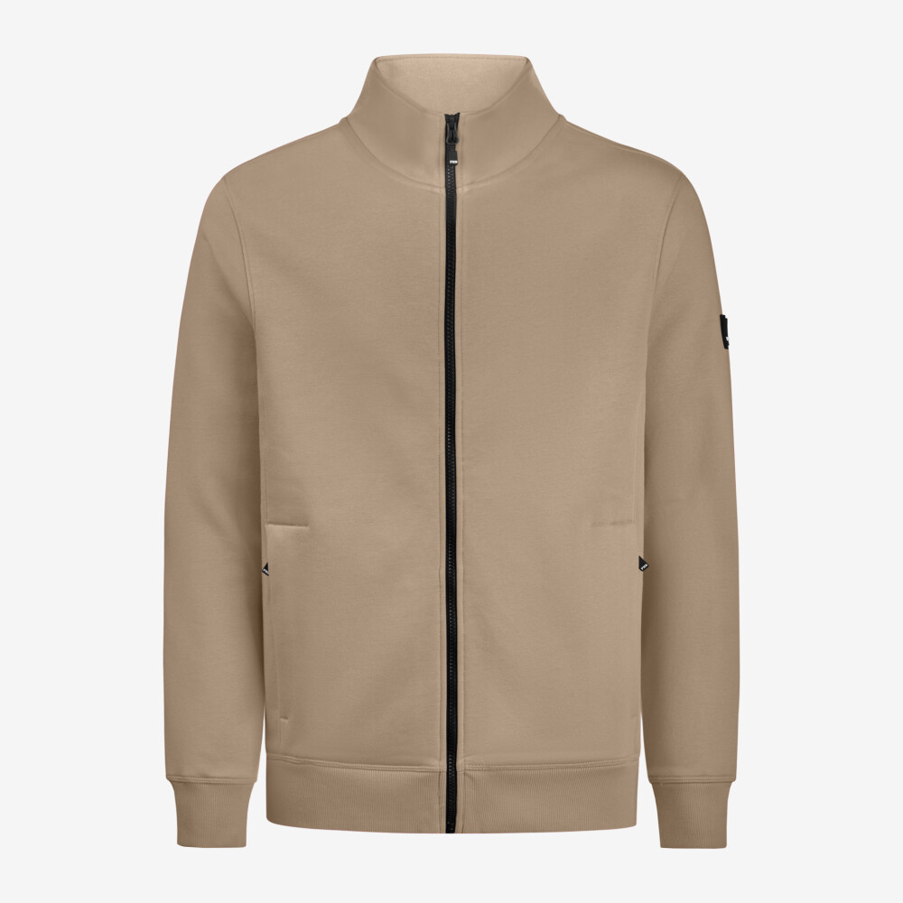 FHB EUGEN Sweatjack zip beige XL