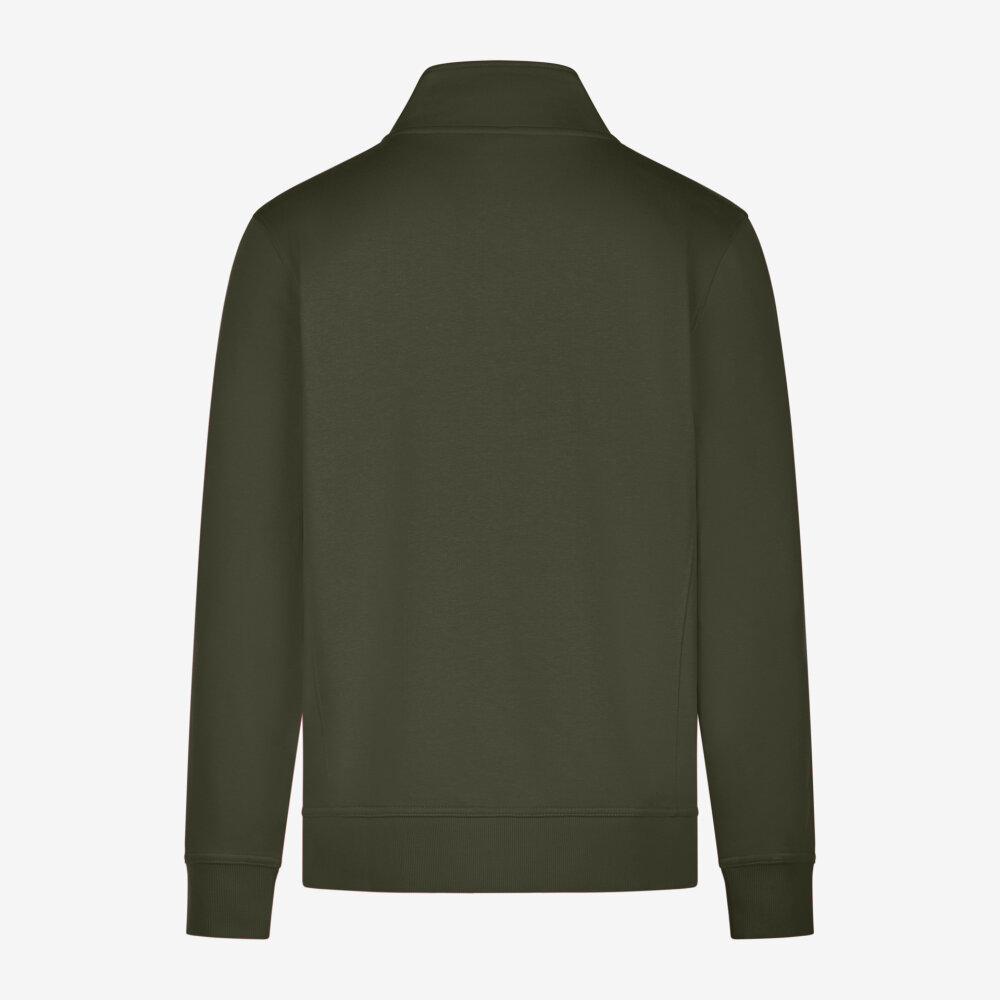 FHB EUGEN Sweatjack zip olijfgroen S