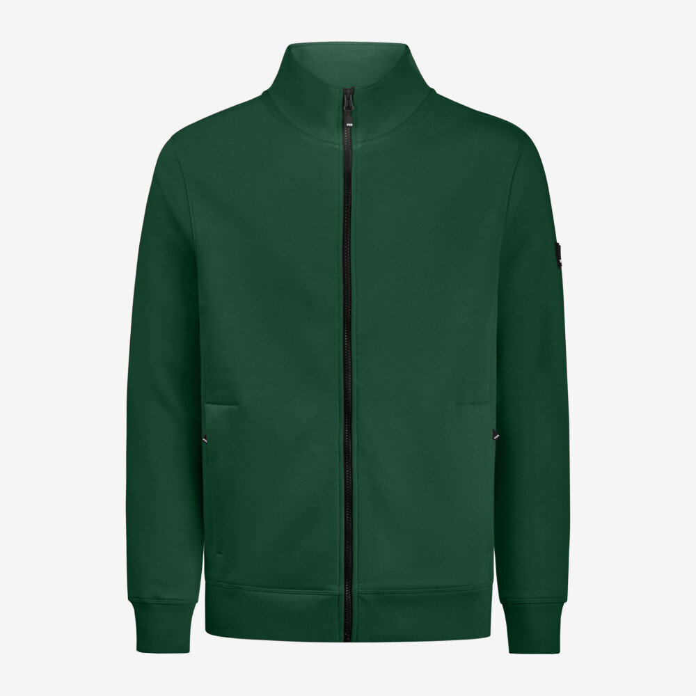 FHB EUGEN Sweatjack zip groen 4XL