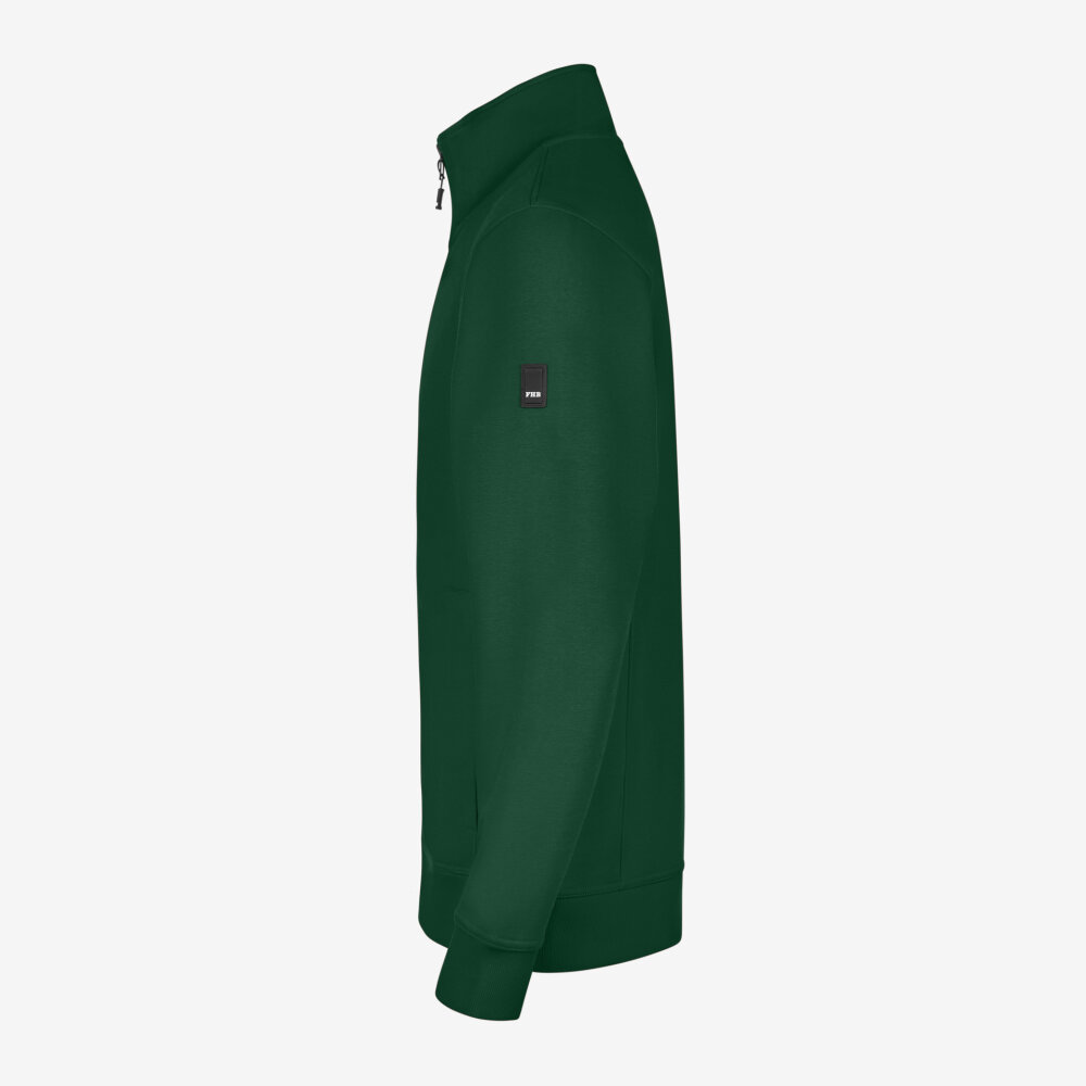FHB EUGEN Sweatjack zip groen 4XL