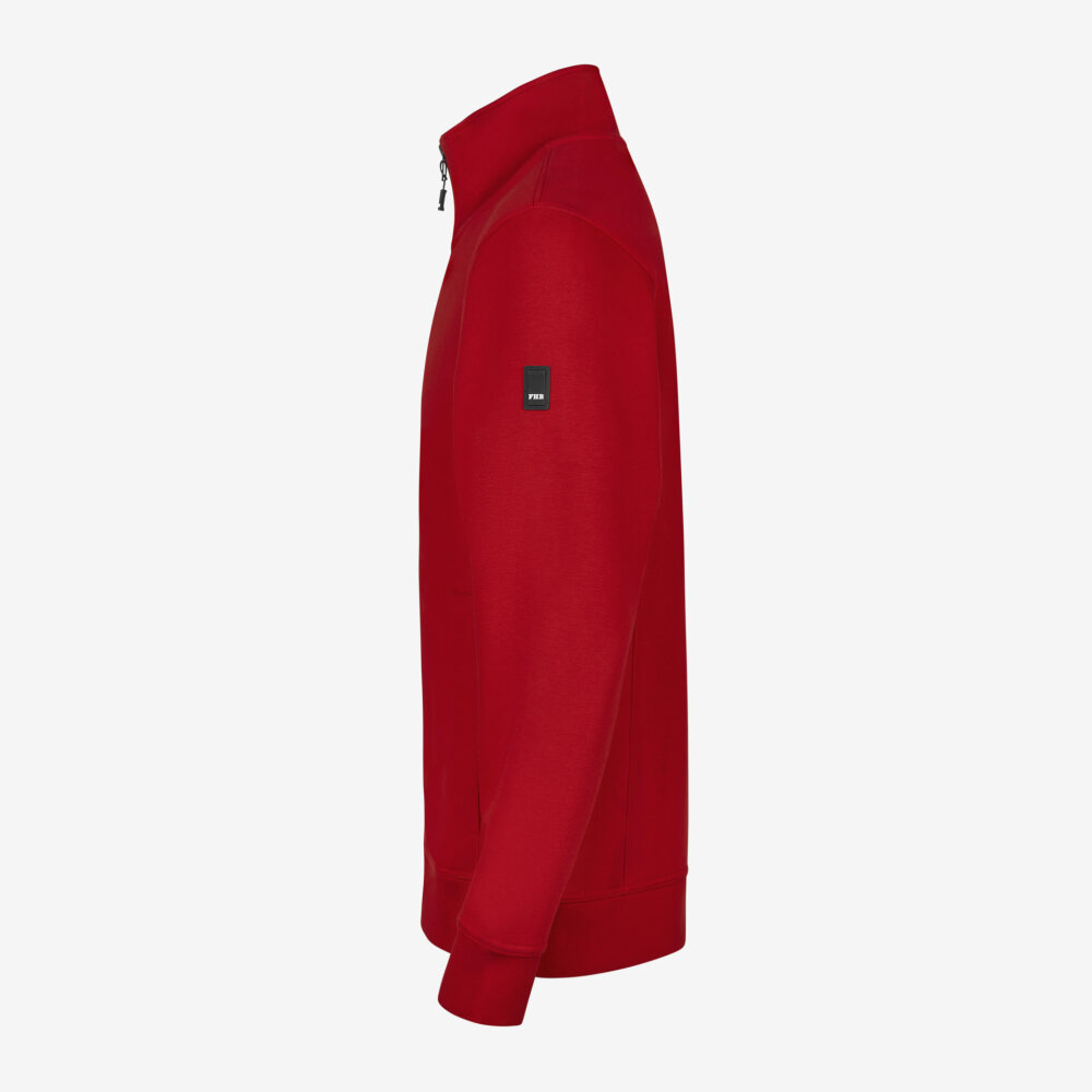 FHB EUGEN Sweatjack zip rood S