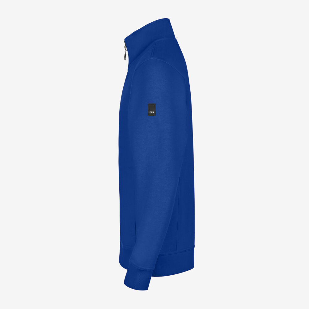 FHB EUGEN Sweatjack zip koningsblauw XL