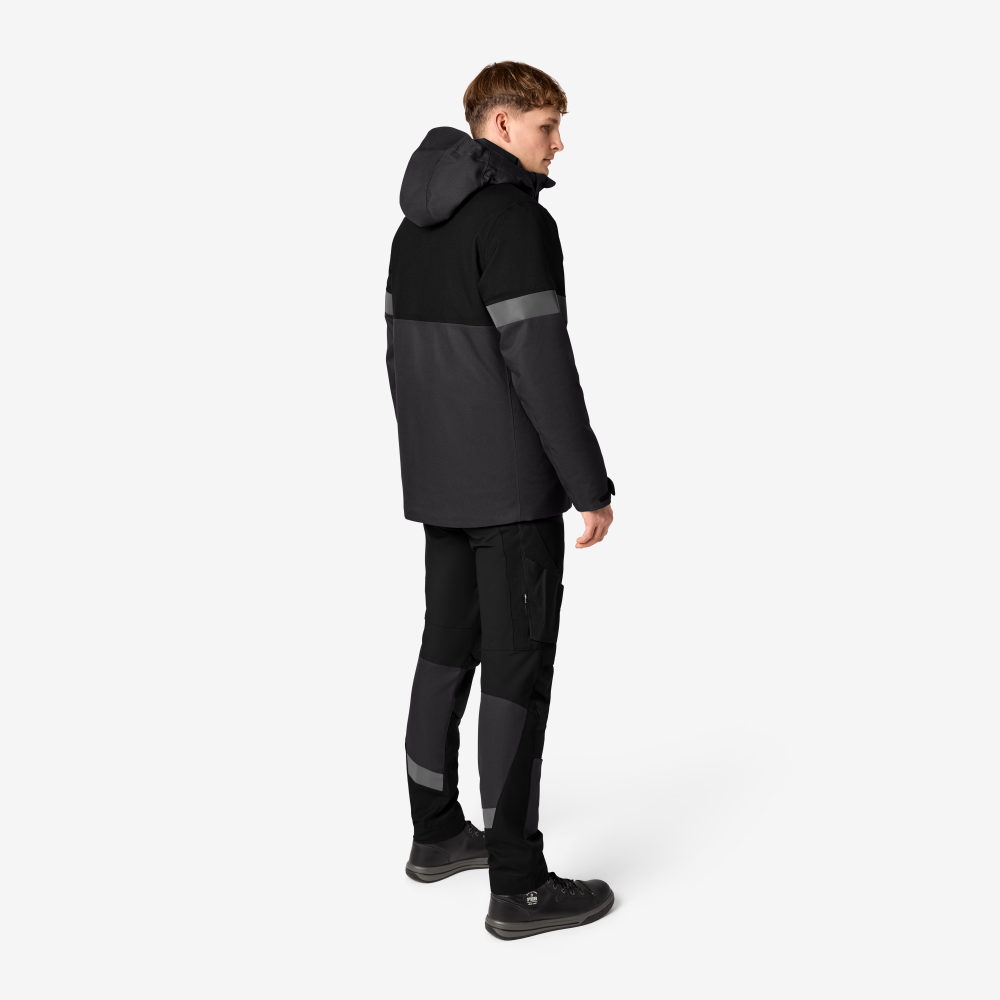 FHB ADRIAN Winterjack antraciet/zwart 4XL