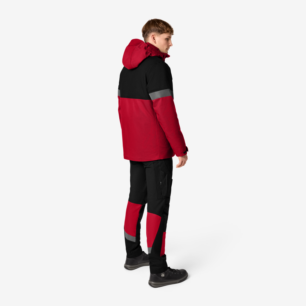 FHB ADRIAN Winterjack rood/zwart 5XL