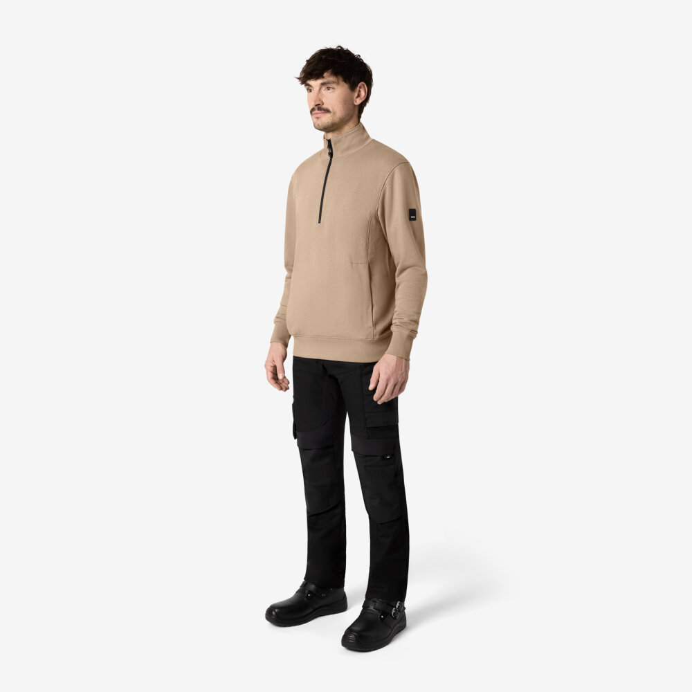 FHB KALLE Sweater zip beige 2XL