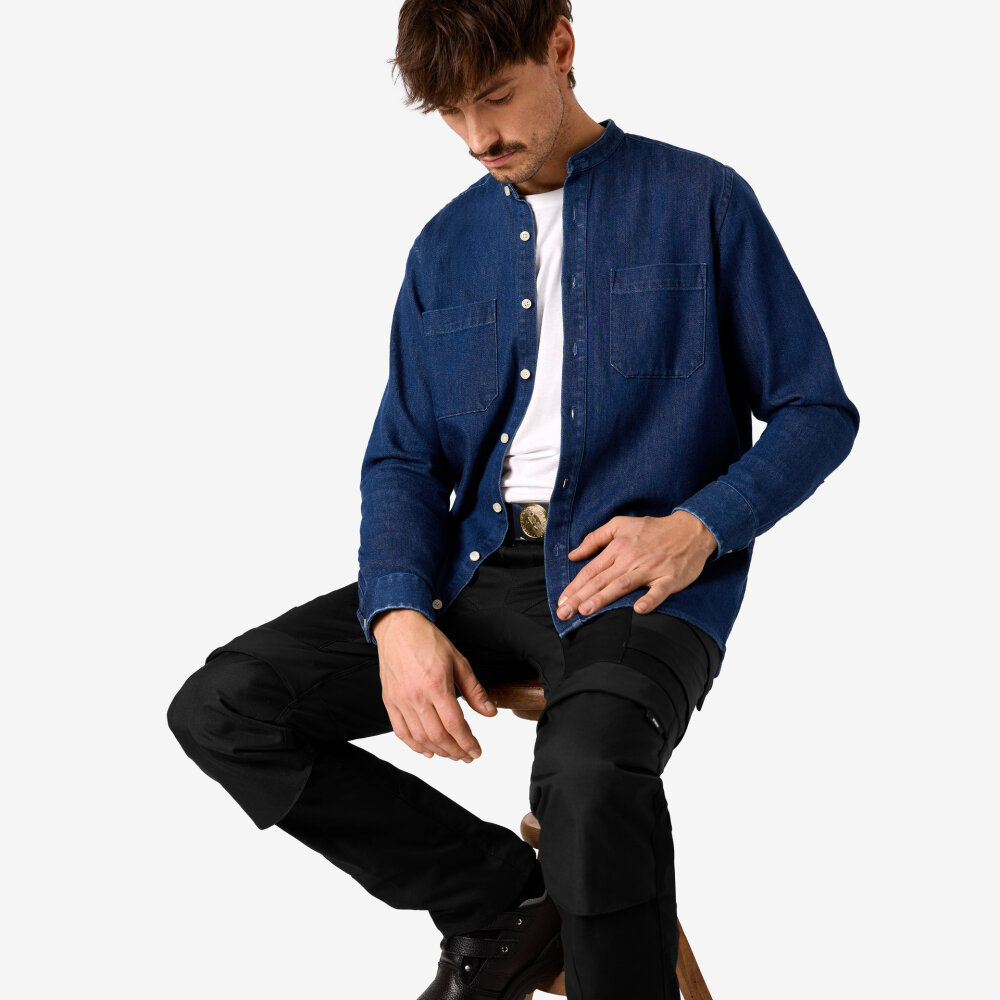 FHB ALFRED Jeans overhemd indigoblauw L