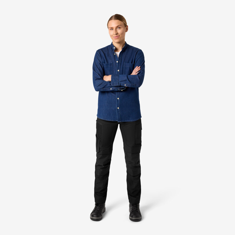 FHB ALFRED Jeans overhemd indigoblauw L