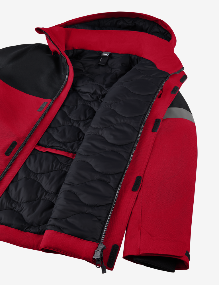 FHB ADRIAN Winterjack rood/zwart 5XL