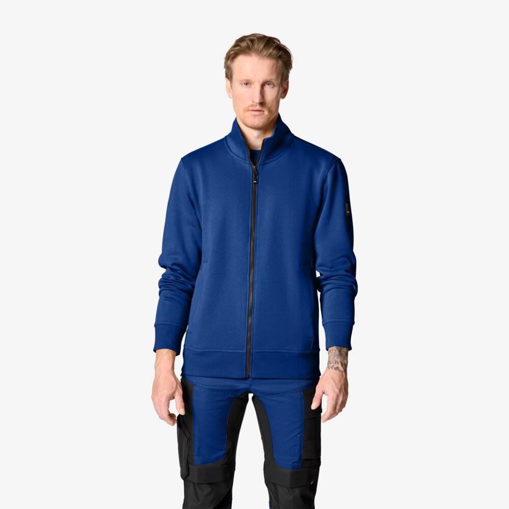 FHB EUGEN Sweatjack zip koningsblauw XL