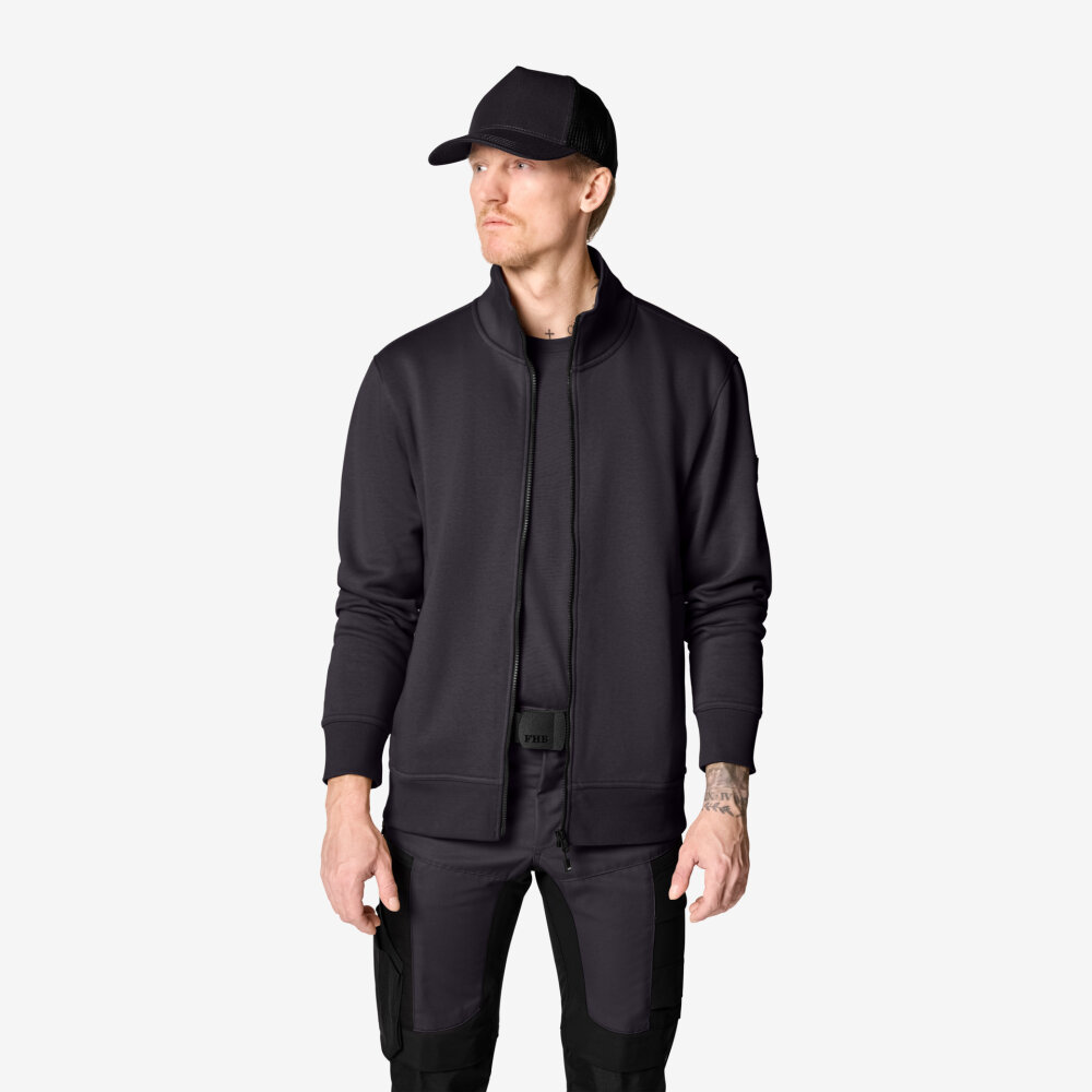 FHB EUGEN Sweatjack zip antraciet XS