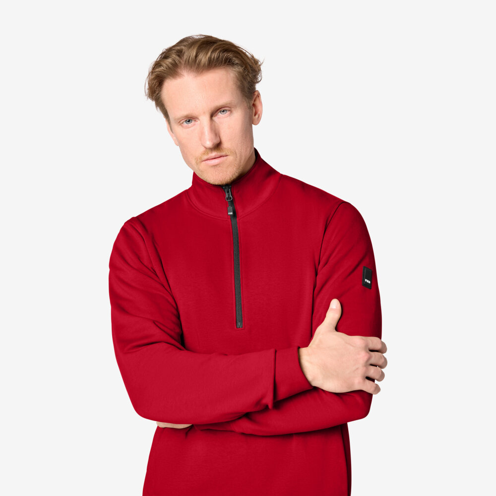 FHB KALLE Sweater zip rood XL