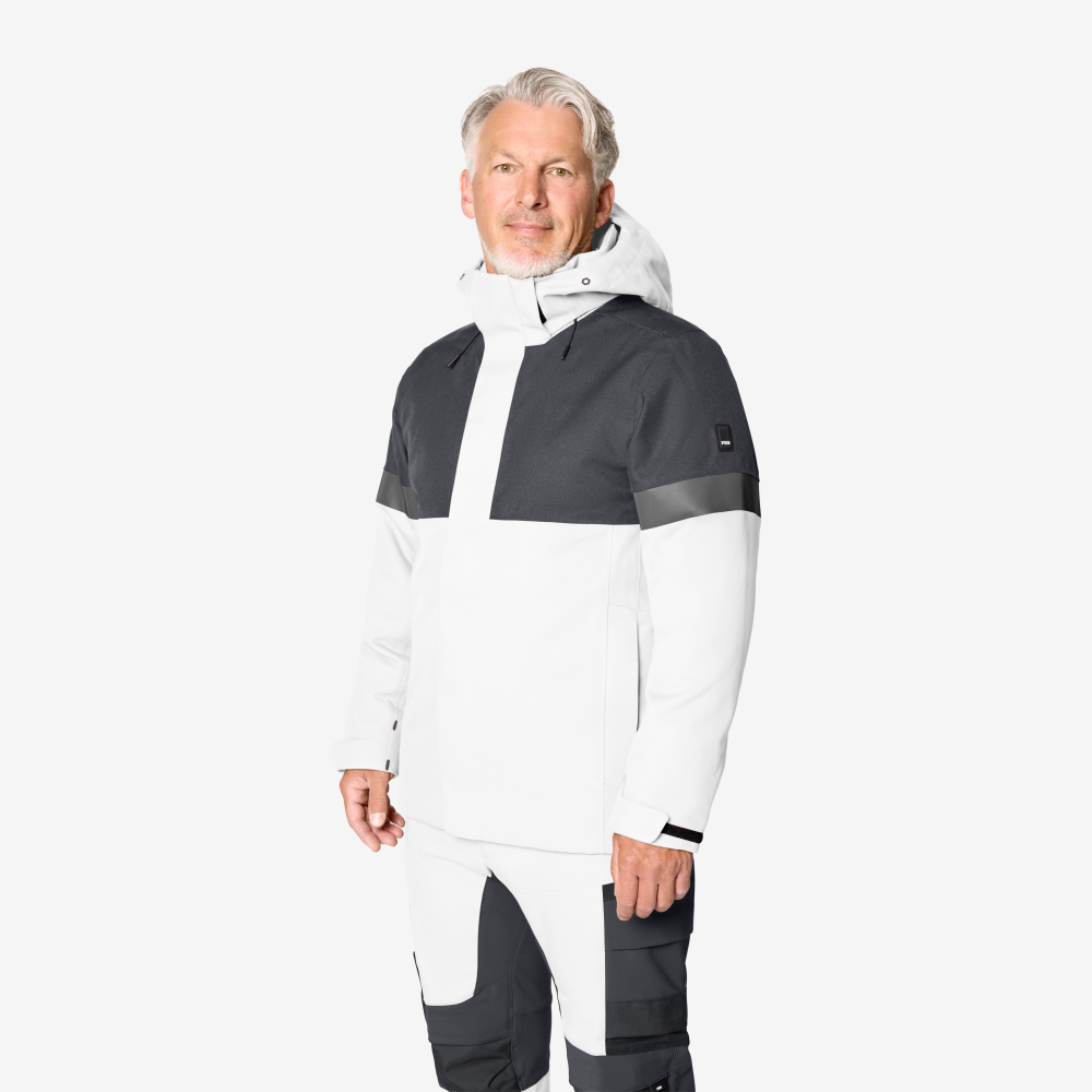 FHB ADRIAN Winterjack wit/antraciet L