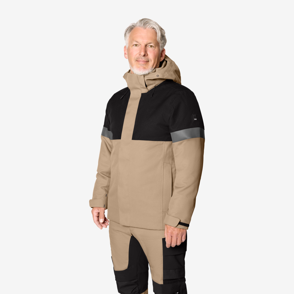 FHB ADRIAN Winterjack beige/zwart L