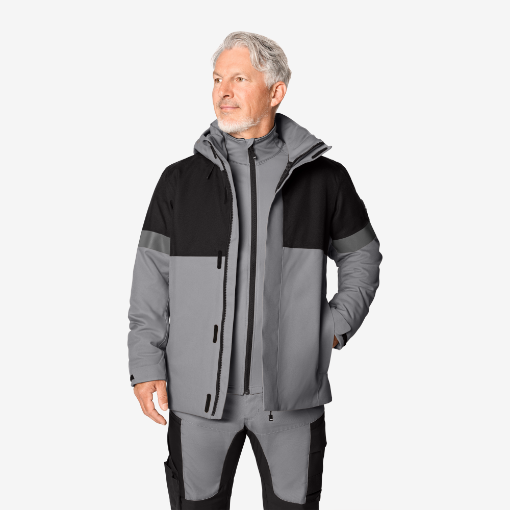 FHB ADRIAN Winterjack grijs/zwart S