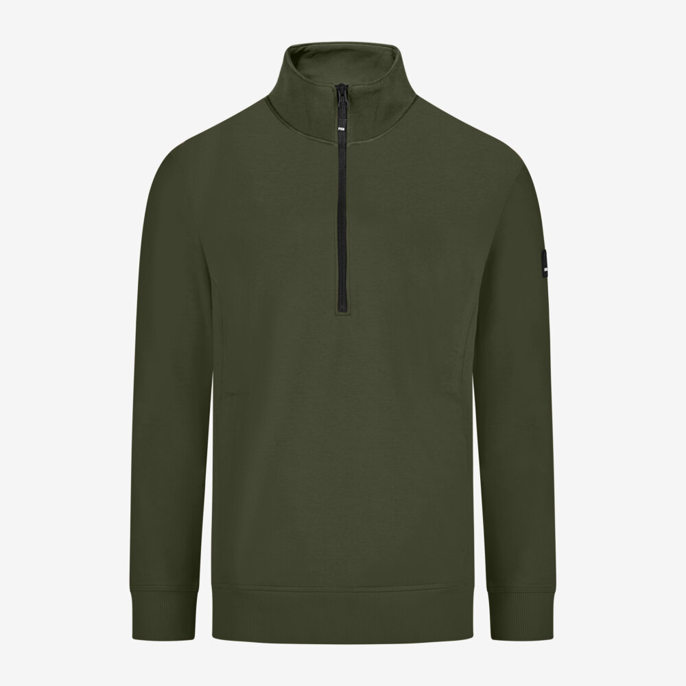 FHB KALLE Sweater zip olijfgroen XL