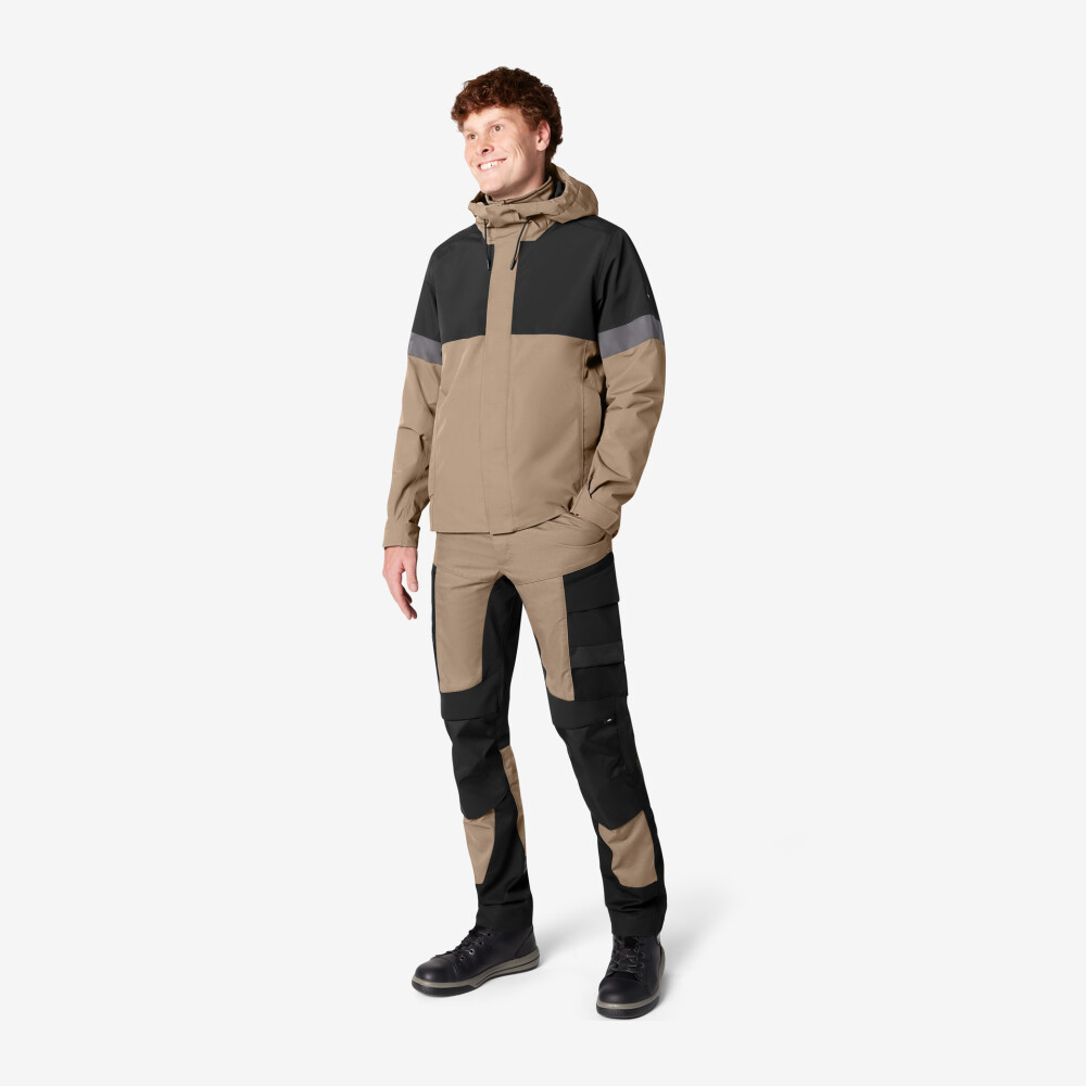 LEO Werkbroek elastisch beige/zwart 94