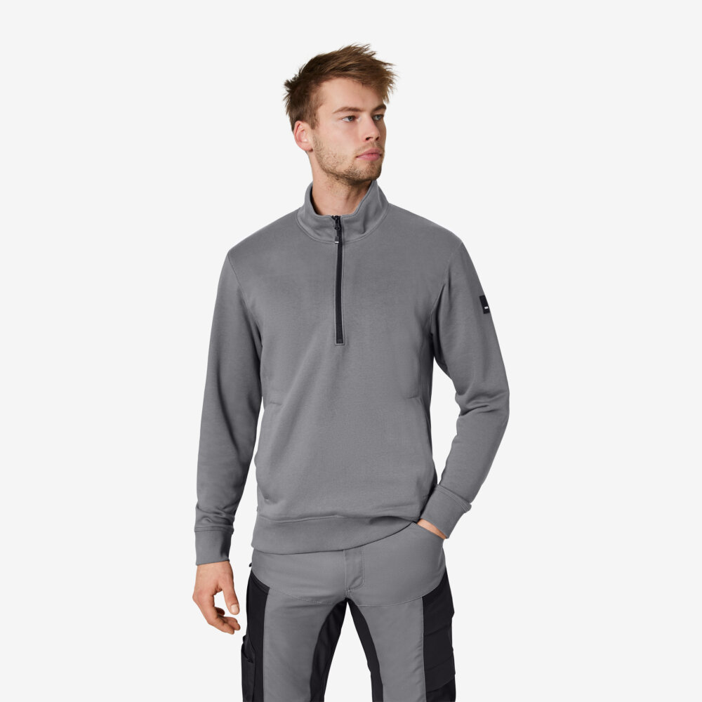 FHB KALLE Sweater zip grijs 4XL