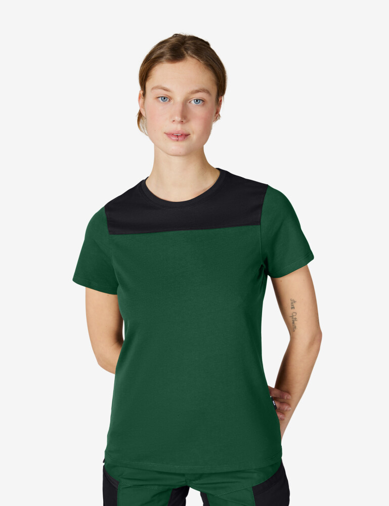 FHB KIRA T-shirt groen/zwart 3XL