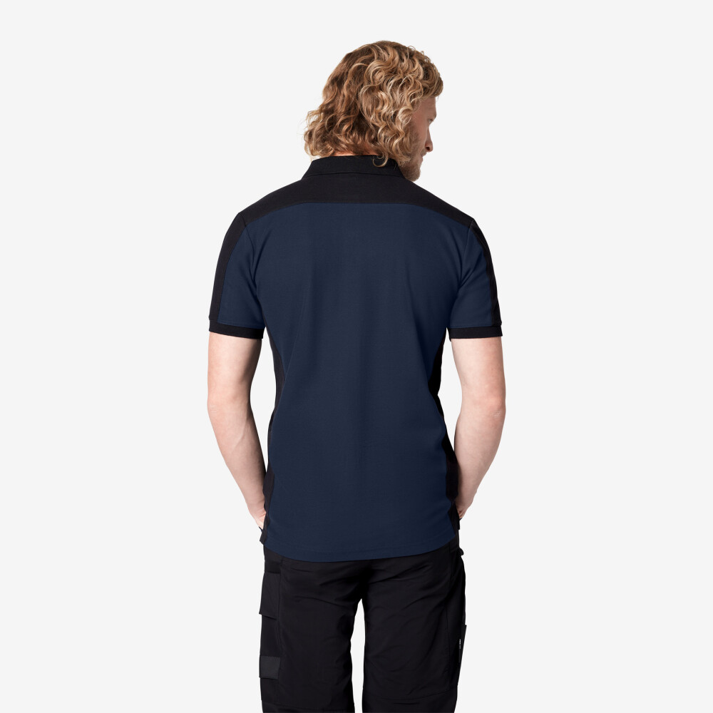 FHB KONRAD Poloshirt marine/zwart 3XL