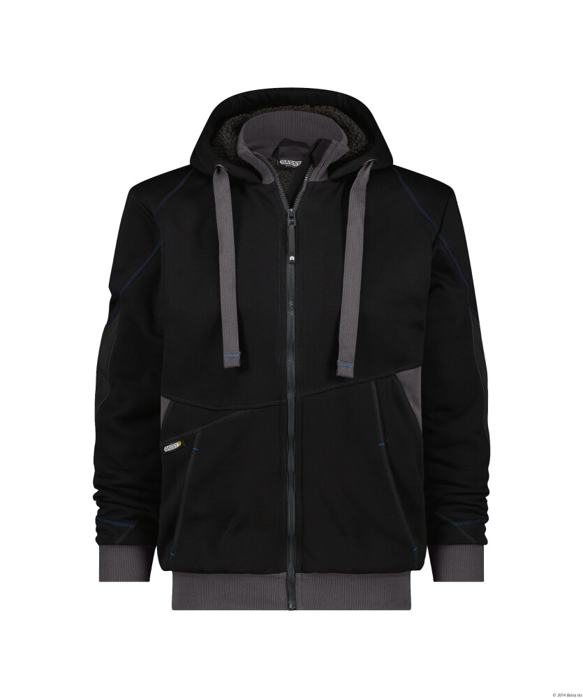 DASSY PULSE Sweatshirtjas zwart/antraciet 4XL