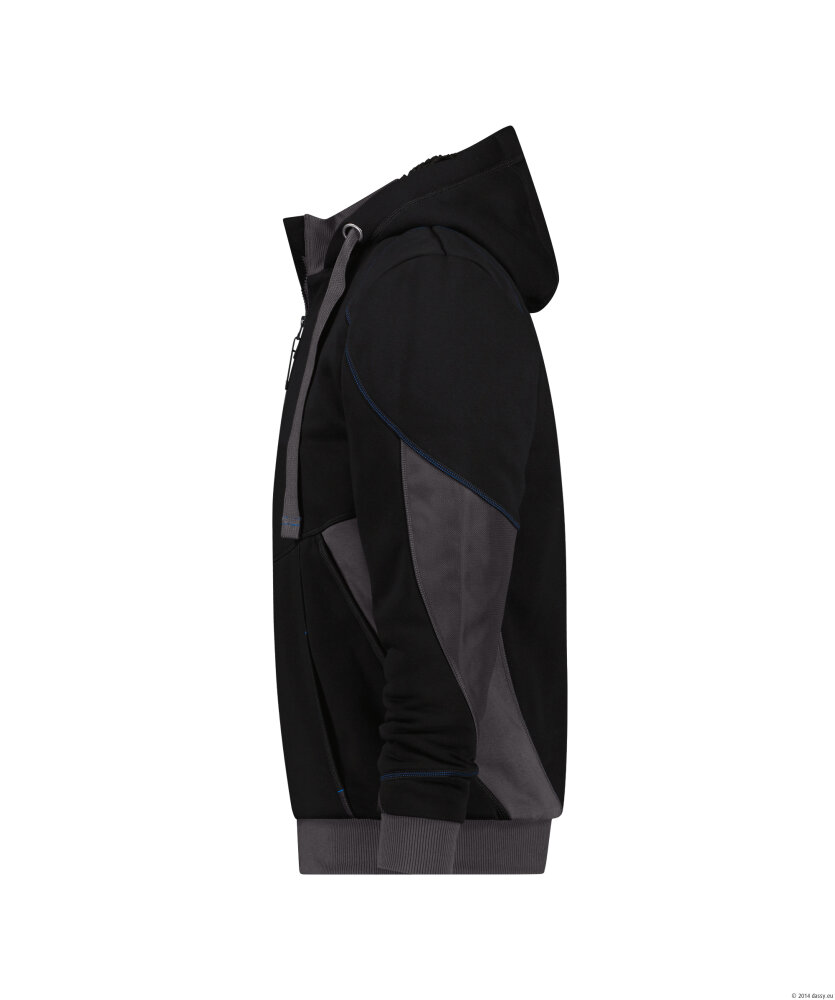DASSY PULSE Sweatshirtjas zwart/antraciet 4XL