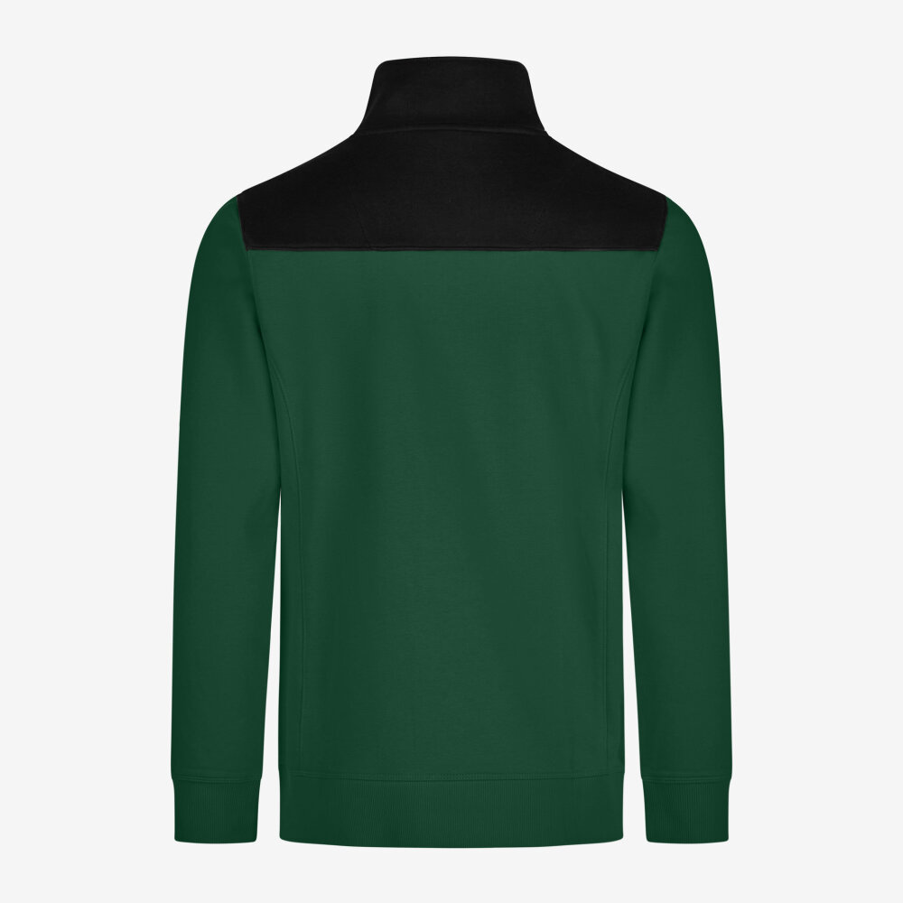 FHB ROB Sweatshirt zipper groen/zwart 4XL